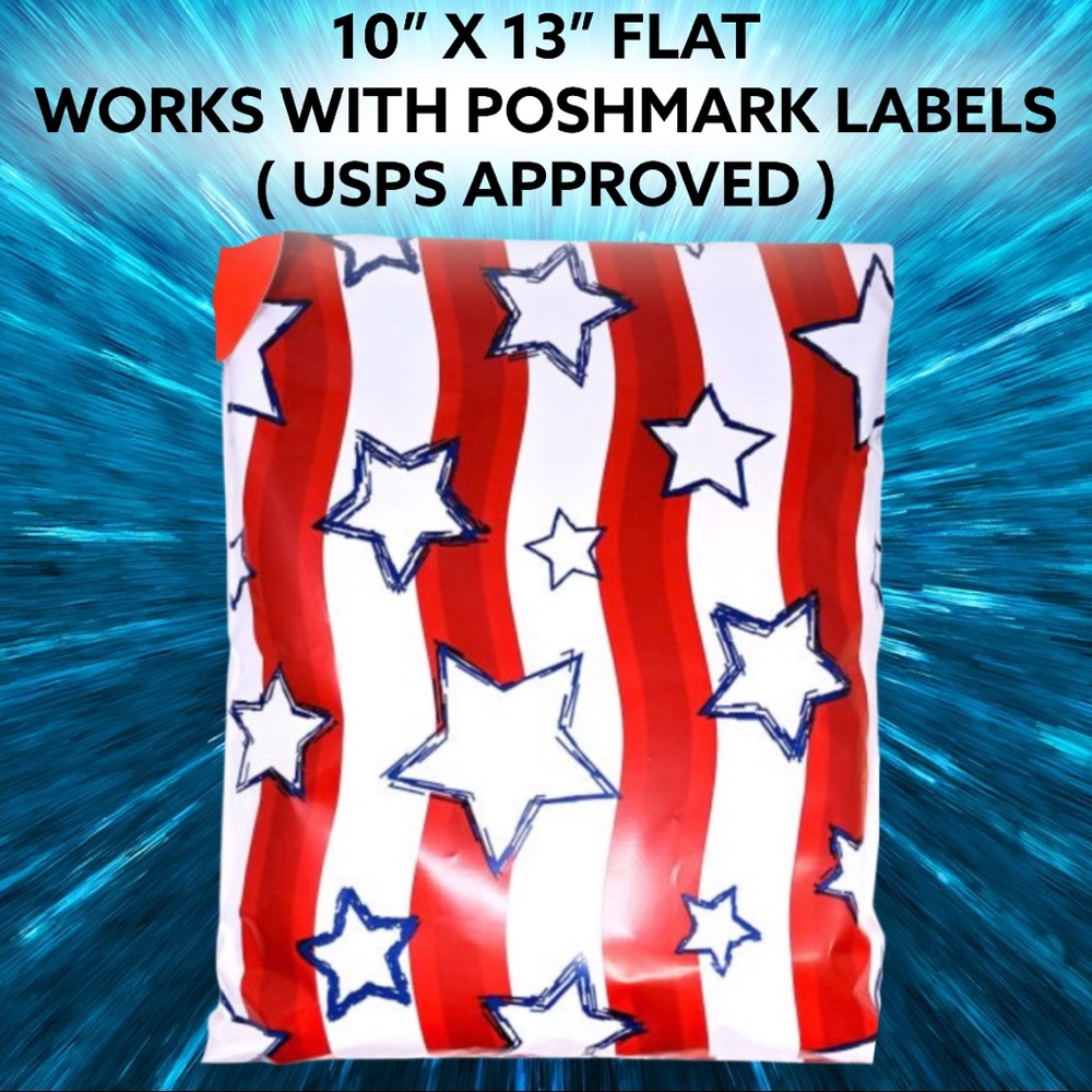 50 10X13 Stars Flag Mailers CLEARANCE - Picture 4 of 7